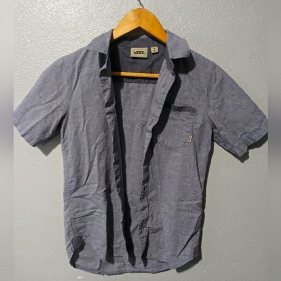 Boys Vans button down blue medium - Picture 1 of 3